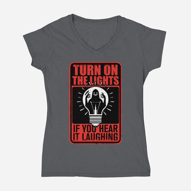 Horror Signs Darkness Creatures-Womens-V-Neck-Tee-Studio Mootant