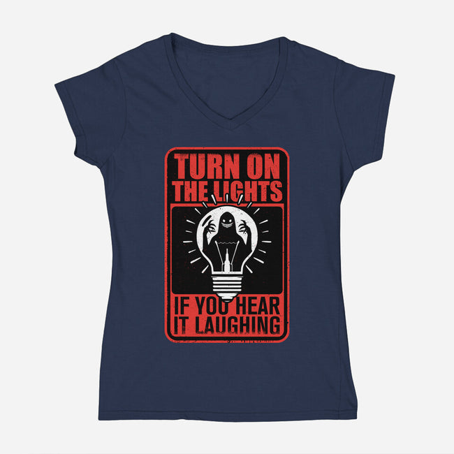 Horror Signs Darkness Creatures-Womens-V-Neck-Tee-Studio Mootant