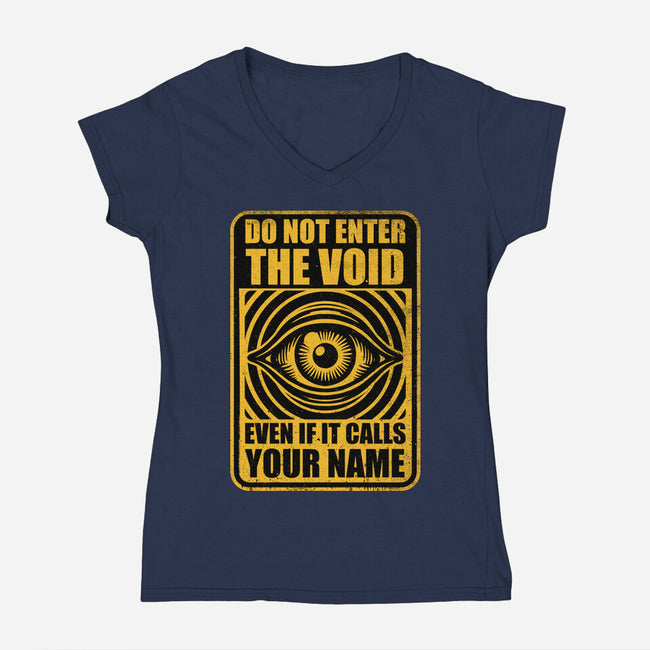 Horror Signs Call Void-Womens-V-Neck-Tee-Studio Mootant