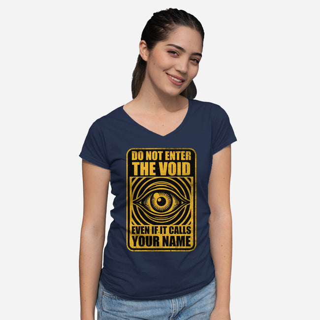 Horror Signs Call Void-Womens-V-Neck-Tee-Studio Mootant