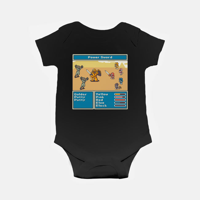 Mighty Morphin Fantasy-Baby-Basic-Onesie-raffaus