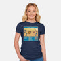 Mighty Morphin Fantasy-Womens-Fitted-Tee-raffaus