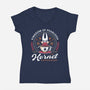 Pharloom Hornet Coffee Crest-Womens-V-Neck-Tee-LAGELANTEE