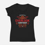 Shining Caretaker-Womens-V-Neck-Tee-rocketman_art