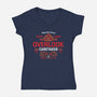 Shining Caretaker-Womens-V-Neck-Tee-rocketman_art