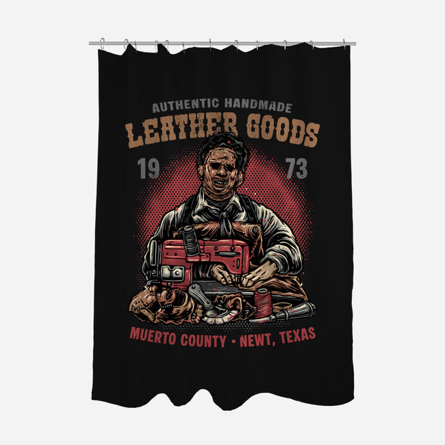 Handmade Leather Goods-None-Polyester-Shower Curtain-glitchygorilla