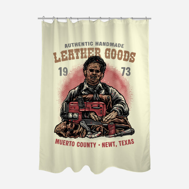 Handmade Leather Goods-None-Polyester-Shower Curtain-glitchygorilla