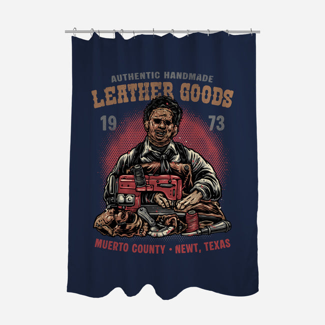 Handmade Leather Goods-None-Polyester-Shower Curtain-glitchygorilla
