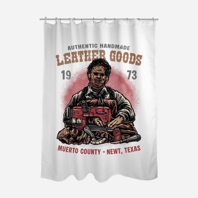 Handmade Leather Goods-None-Polyester-Shower Curtain-glitchygorilla