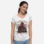 Handmade Leather Goods-Womens-V-Neck-Tee-glitchygorilla