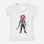 The Lake’s Curse Sumi-e-Womens-V-Neck-Tee-Astrobot Invention