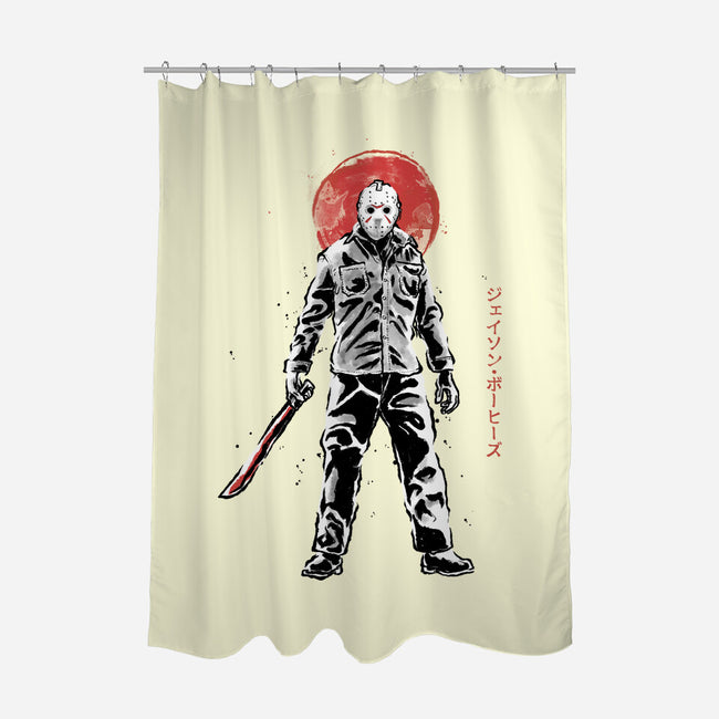 The Lake’s Curse Sumi-e-None-Polyester-Shower Curtain-Astrobot Invention