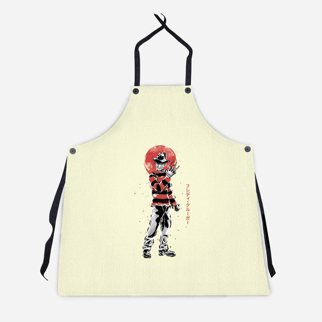 The Dream Stalker Sumi-e-Unisex-Kitchen-Apron-Astrobot Invention