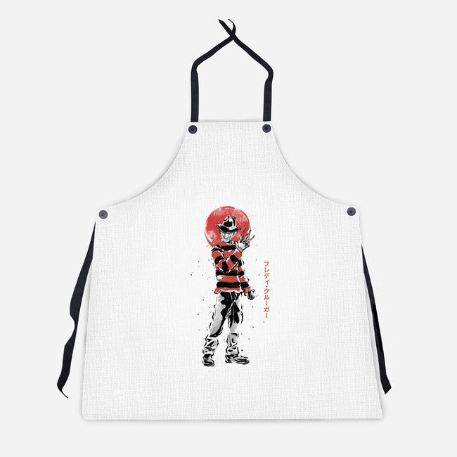 The Dream Stalker Sumi-e-Unisex-Kitchen-Apron-Astrobot Invention