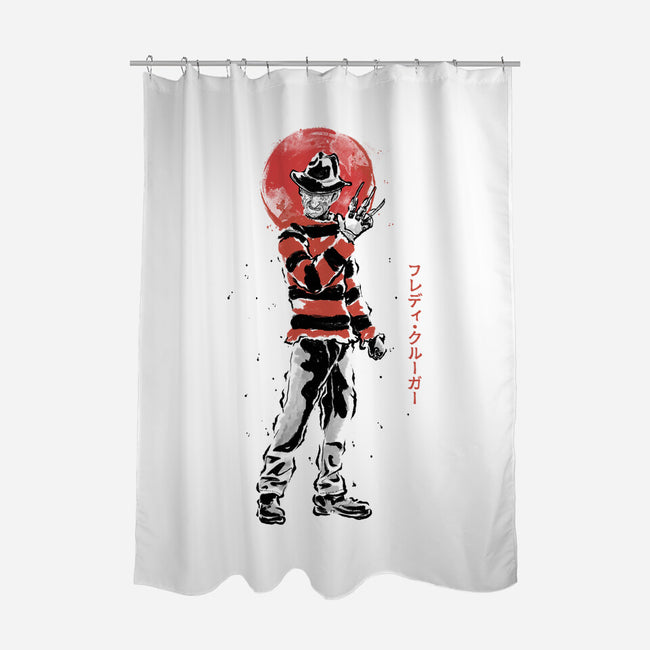 The Dream Stalker Sumi-e-None-Polyester-Shower Curtain-Astrobot Invention