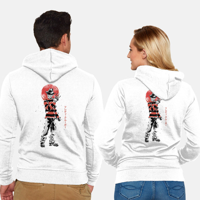 The Dream Stalker Sumi-e-Unisex-Zip-Up-Sweatshirt-Astrobot Invention