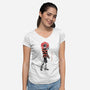 The Dream Stalker Sumi-e-Womens-V-Neck-Tee-Astrobot Invention