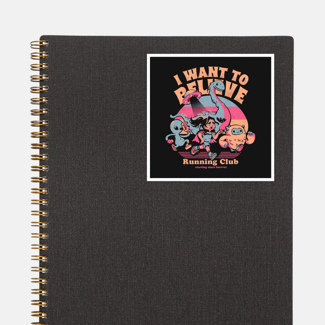 I Want To Believe Running Club-None-Glossy-Sticker-Estudio Horta