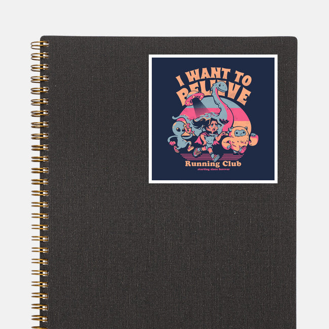 I Want To Believe Running Club-None-Glossy-Sticker-Estudio Horta
