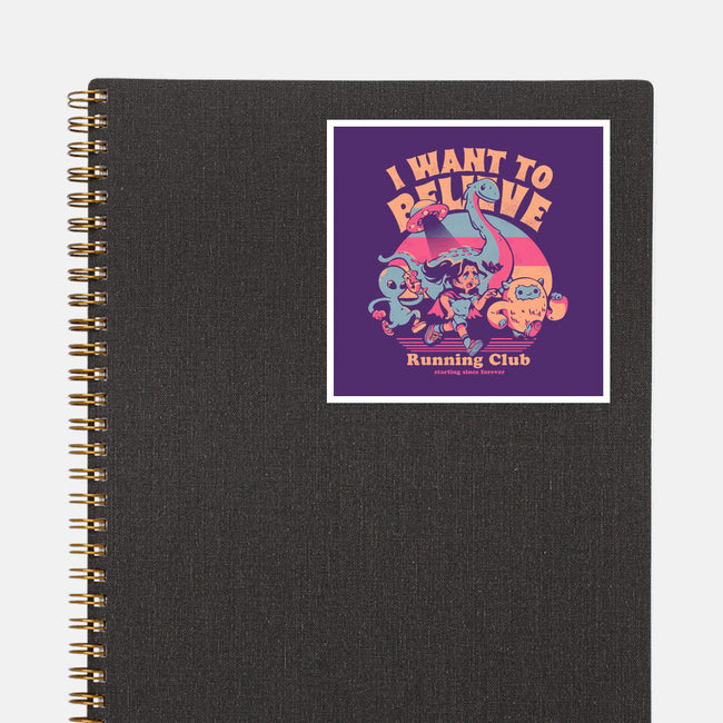 I Want To Believe Running Club-None-Glossy-Sticker-Estudio Horta