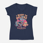 I Want To Believe Running Club-Womens-V-Neck-Tee-Estudio Horta