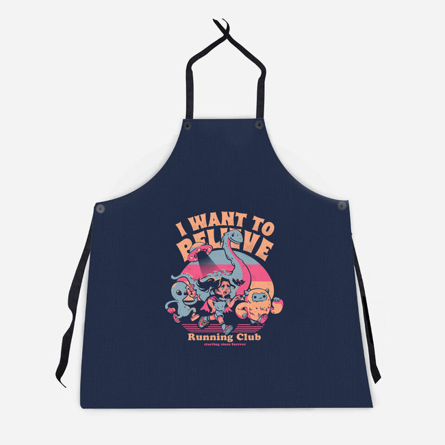 I Want To Believe Running Club-Unisex-Kitchen-Apron-Estudio Horta