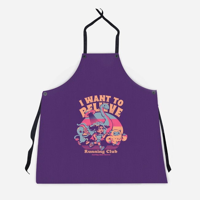 I Want To Believe Running Club-Unisex-Kitchen-Apron-Estudio Horta