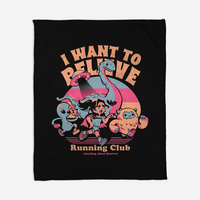 I Want To Believe Running Club-None-Fleece-Blanket-Estudio Horta