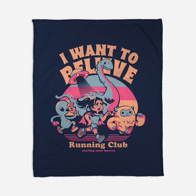 I Want To Believe Running Club-None-Fleece-Blanket-Estudio Horta