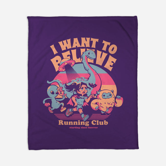 I Want To Believe Running Club-None-Fleece-Blanket-Estudio Horta