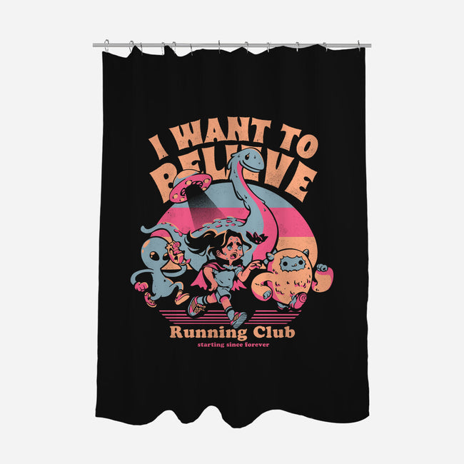I Want To Believe Running Club-None-Polyester-Shower Curtain-Estudio Horta