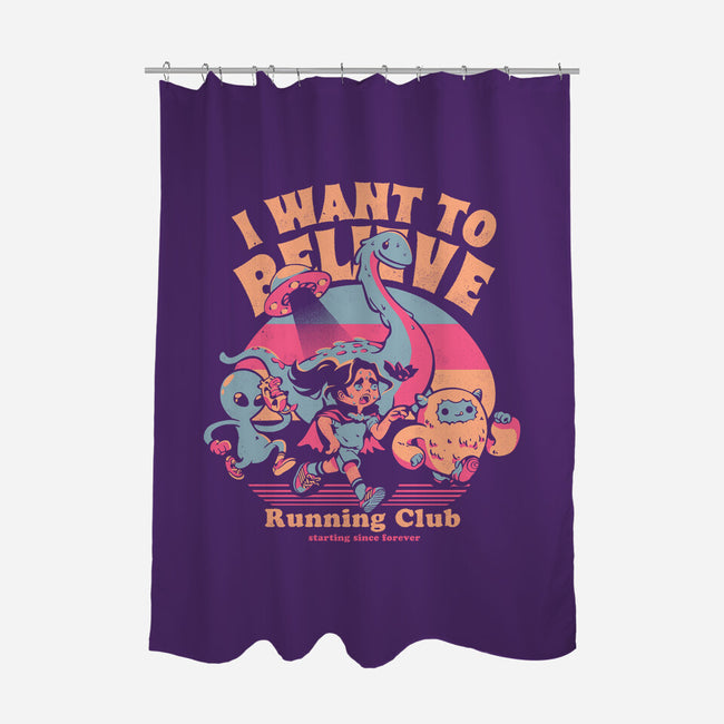 I Want To Believe Running Club-None-Polyester-Shower Curtain-Estudio Horta