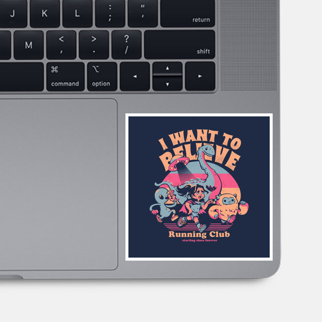 I Want To Believe Running Club-None-Glossy-Sticker-Estudio Horta
