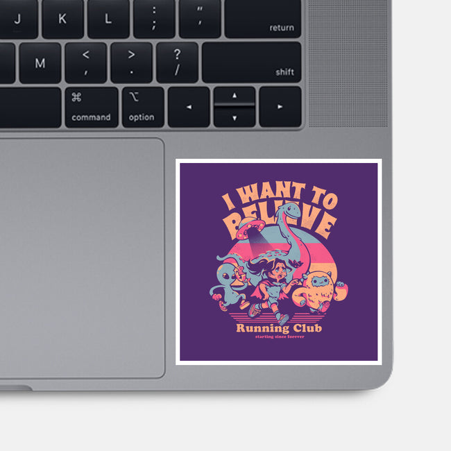 I Want To Believe Running Club-None-Glossy-Sticker-Estudio Horta