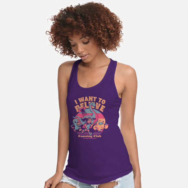 I Want To Believe Running Club-Womens-Racerback-Tank-Estudio Horta