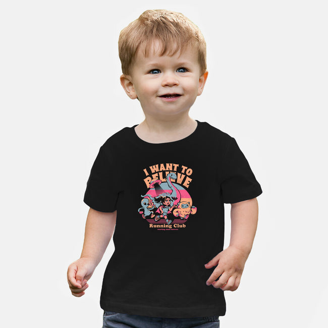 I Want To Believe Running Club-Baby-Basic-Tee-Estudio Horta