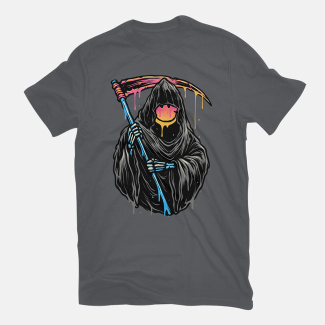 Color Drip Reaper-Womens-Fitted-Tee-glitchygorilla