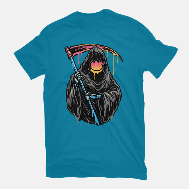 Color Drip Reaper-Unisex-Basic-Tee-glitchygorilla
