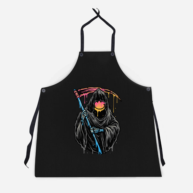 Color Drip Reaper-Unisex-Kitchen-Apron-glitchygorilla