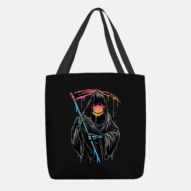Color Drip Reaper-None-Basic Tote-Bag-glitchygorilla