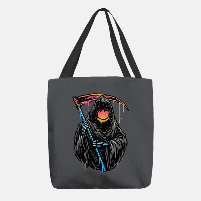 Color Drip Reaper-None-Basic Tote-Bag-glitchygorilla
