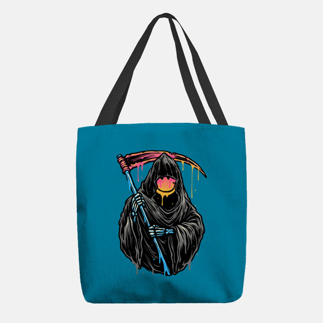Color Drip Reaper-None-Basic Tote-Bag-glitchygorilla
