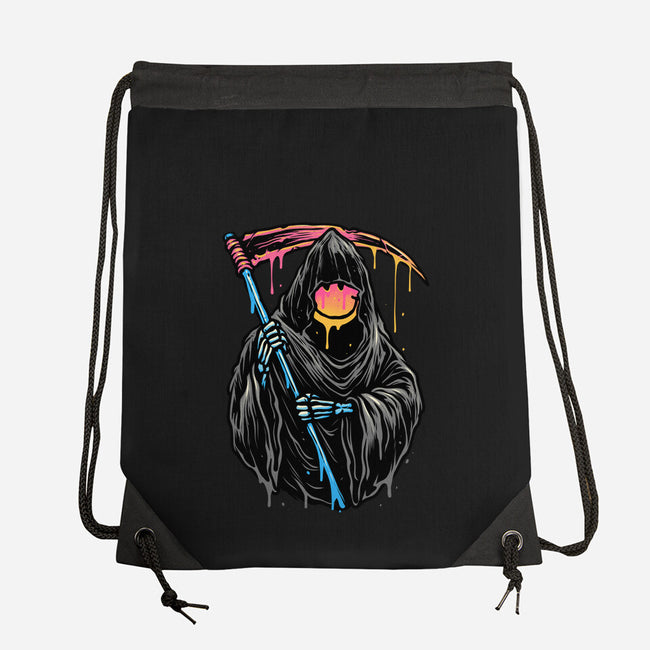 Color Drip Reaper-None-Drawstring-Bag-glitchygorilla