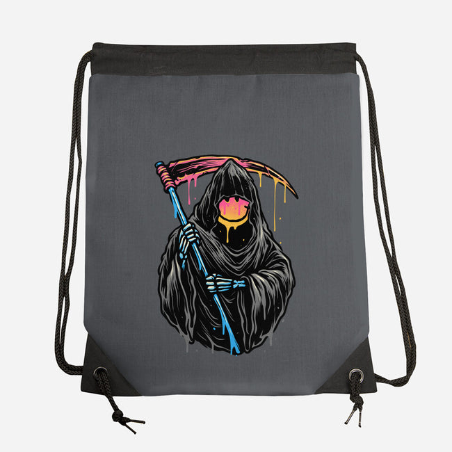 Color Drip Reaper-None-Drawstring-Bag-glitchygorilla