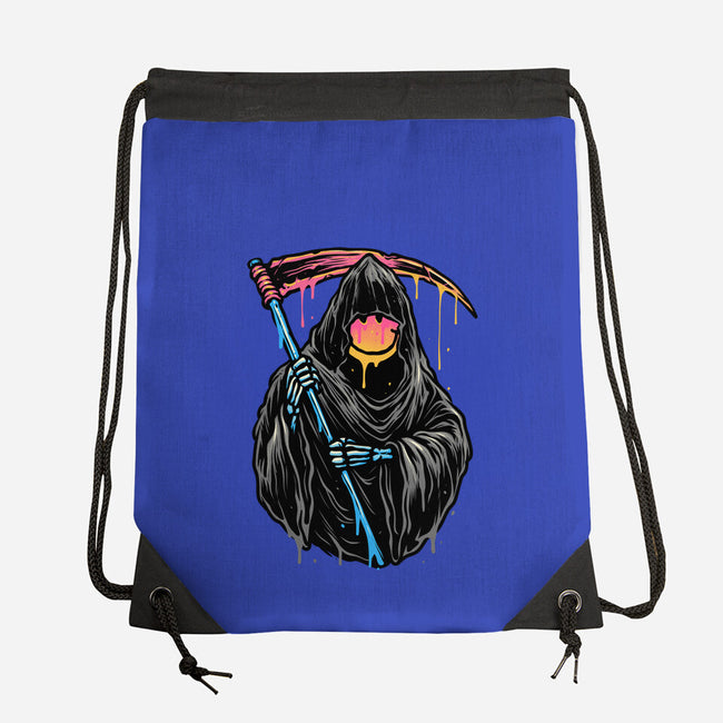 Color Drip Reaper-None-Drawstring-Bag-glitchygorilla