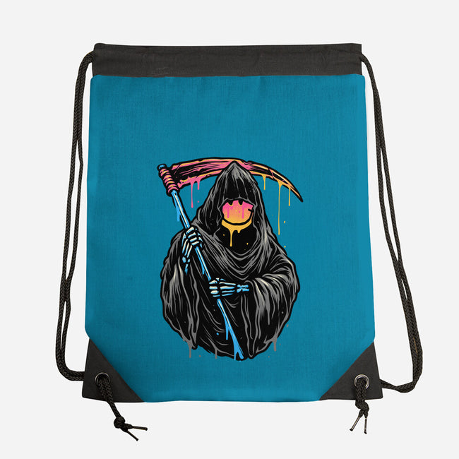 Color Drip Reaper-None-Drawstring-Bag-glitchygorilla