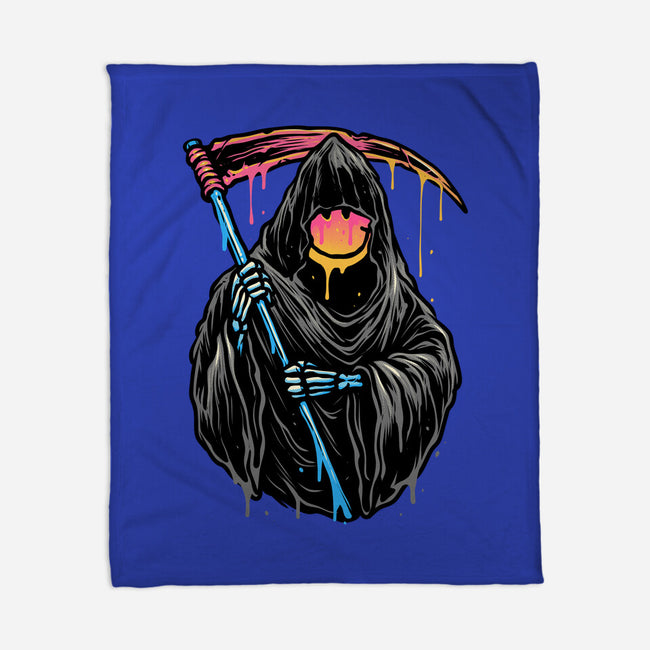 Color Drip Reaper-None-Fleece-Blanket-glitchygorilla