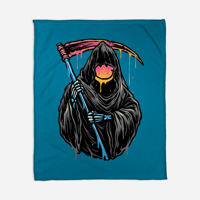 Color Drip Reaper-None-Fleece-Blanket-glitchygorilla