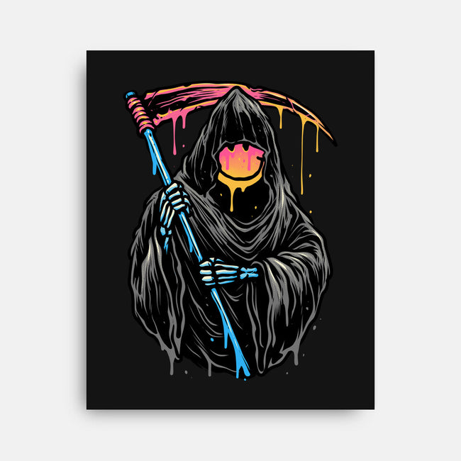 Color Drip Reaper-None-Stretched-Canvas-glitchygorilla