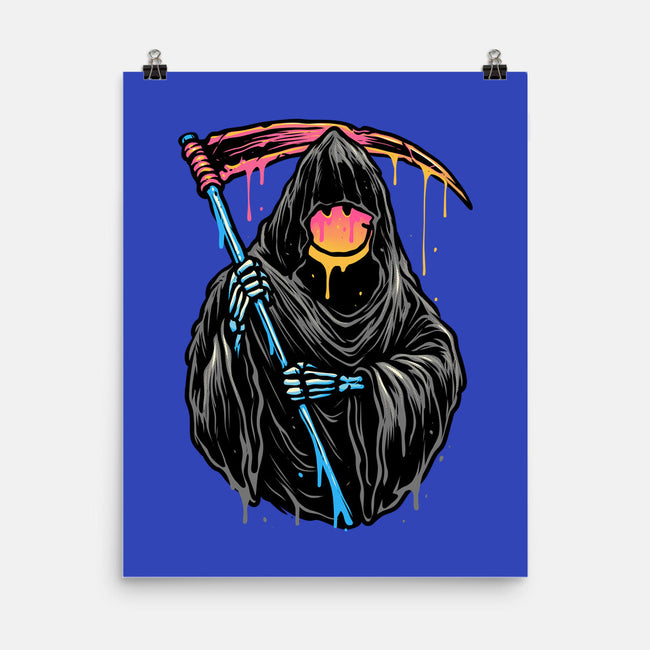 Color Drip Reaper-None-Matte-Poster-glitchygorilla